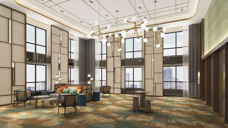 <b>Hilton Garden Inn Jinzhou Central Street Restaurant</b>. Images powered by <a href="https://iceportal.shijigroup.com/" title="IcePortal" target="_blank">IcePortal</a>.