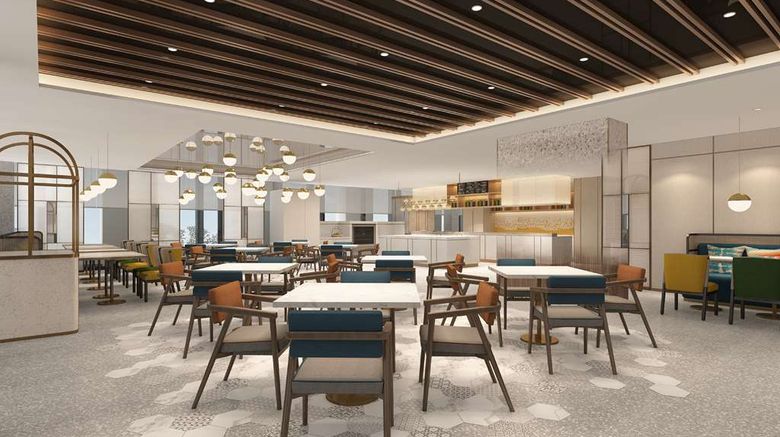 <b>Hilton Garden Inn Jinzhou Central Street Restaurant</b>. Images powered by <a href="https://iceportal.shijigroup.com/" title="IcePortal" target="_blank">IcePortal</a>.