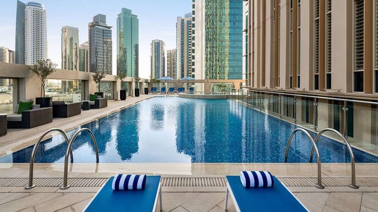 <b>Wyndham Grand Doha West Bay Beach Pool</b>. Images powered by <a href="https://iceportal.shijigroup.com/" title="IcePortal" target="_blank">IcePortal</a>.