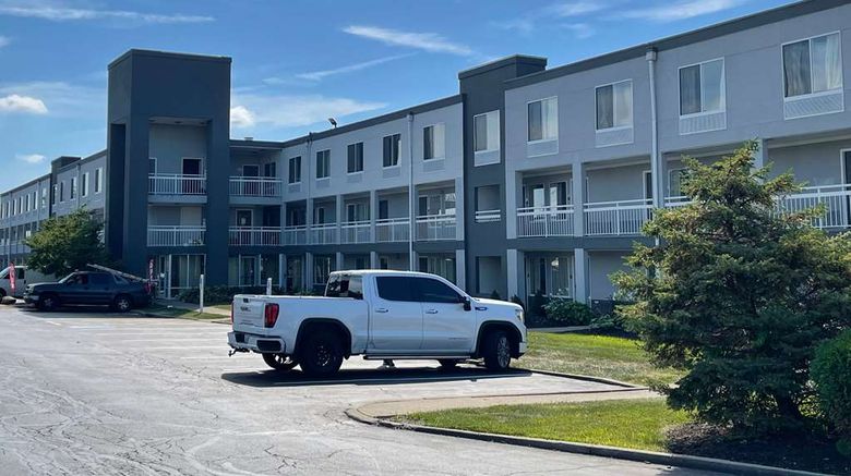 Baymont by Wyndham Dayton North Exterior. Images powered by <a href="https://iceportal.shijigroup.com" target="_blank" rel="noopener">Ice Portal</a>.