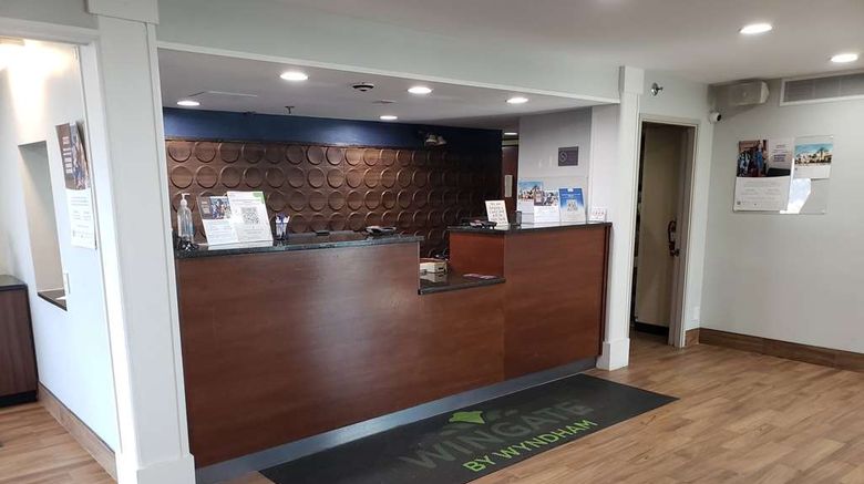 <b>Wingate by Wyndham Dayton North Lobby</b>. Images powered by <a href="https://iceportal.shijigroup.com/" title="IcePortal" target="_blank">IcePortal</a>.