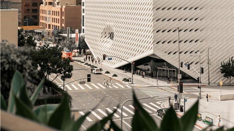<b>Conrad Los Angeles Exterior</b>. Images powered by <a href="https://iceportal.shijigroup.com/" title="IcePortal" target="_blank">IcePortal</a>.