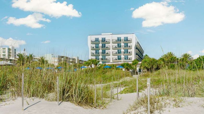 Hilton Garden Inn Cocoa Beach Oceanfront Exterior. Images powered by <a href="https://iceportal.shijigroup.com" target="_blank" rel="noopener">Ice Portal</a>.
