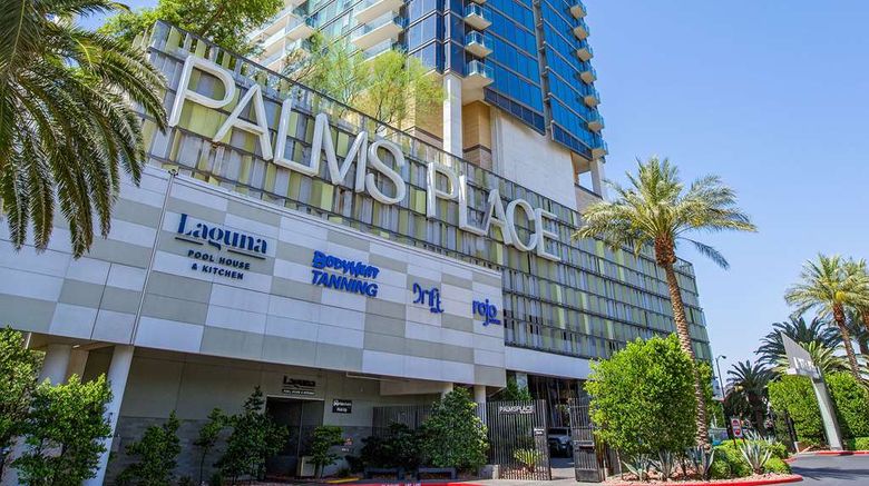 Palms Place Tower - Palms Casino Resort Exterior. Images powered by <a href="https://iceportal.shijigroup.com" target="_blank" rel="noopener">Ice Portal</a>.