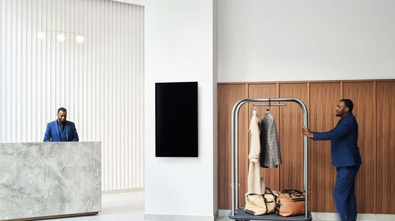 <b>Hyatt House London Stratford Lobby</b>. Images powered by <a href="https://iceportal.shijigroup.com/" title="IcePortal" target="_blank">IcePortal</a>.