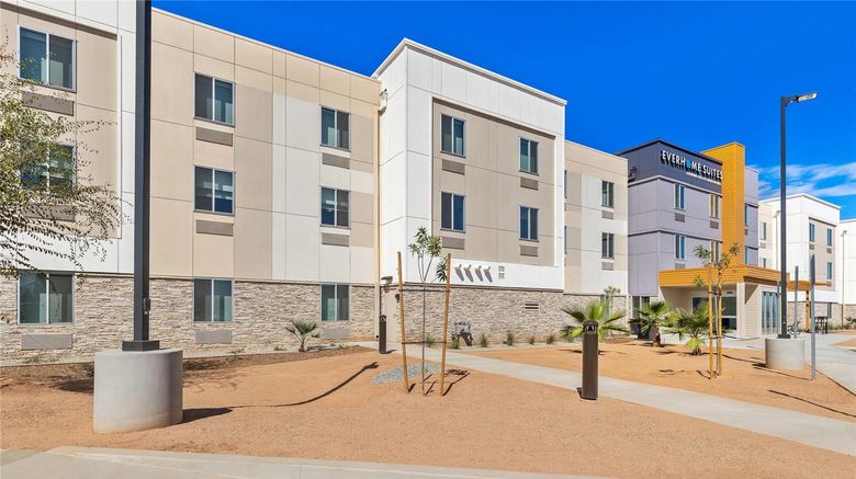 <b>Everhome Suites Corona Exterior</b>. Images powered by <a href="https://iceportal.shijigroup.com/" title="IcePortal" target="_blank">IcePortal</a>.