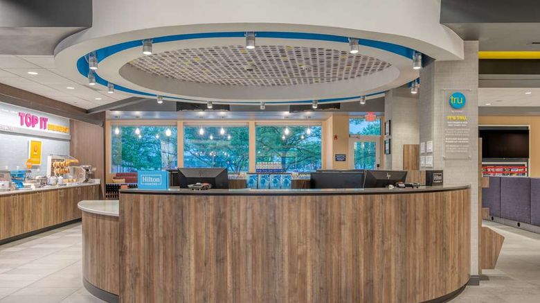 <b>Tru by Hilton Indianapolis Lawrence Lobby</b>. Images powered by <a href="https://iceportal.shijigroup.com/" title="IcePortal" target="_blank">IcePortal</a>.