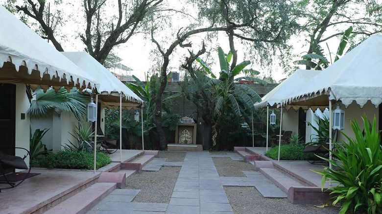 <b>Ajit Bhawan Hotel Exterior</b>. Images powered by <a href="https://iceportal.shijigroup.com/" title="IcePortal" target="_blank">IcePortal</a>.
