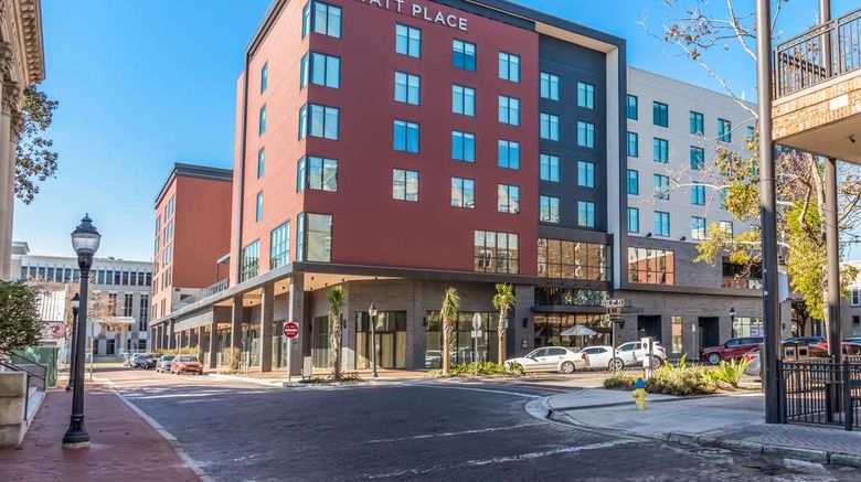 Hyatt Place Gainesville Downtown Exterior. Images powered by <a href="https://iceportal.shijigroup.com" target="_blank" rel="noopener">Ice Portal</a>.