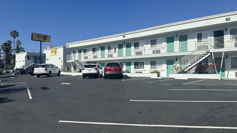 <b>Super 8 by Wyndham Oceanside Downtown Exterior</b>. Images powered by <a href="https://iceportal.shijigroup.com/" title="IcePortal" target="_blank">IcePortal</a>.