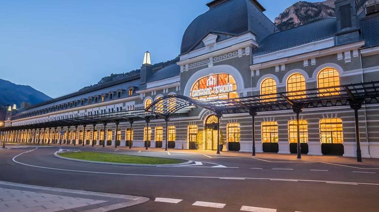 Canfranc Estacion,a Royal Hideaway Hotel Exterior. Images powered by <a href="https://iceportal.shijigroup.com" target="_blank" rel="noopener">Ice Portal</a>.