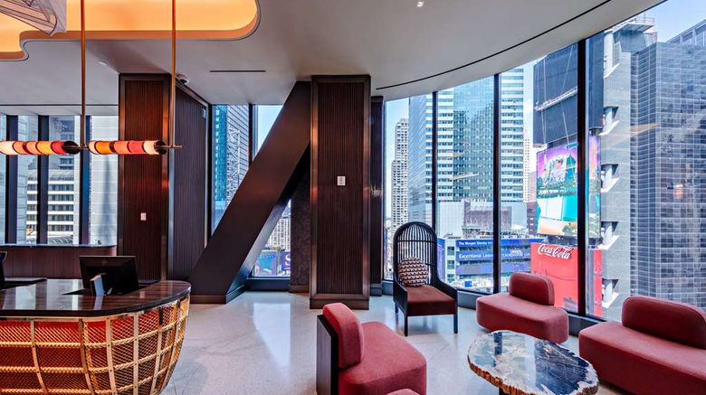 <b>Tempo by Hilton New York Times Square Lobby</b>. Images powered by <a href="https://iceportal.shijigroup.com/" title="IcePortal" target="_blank">IcePortal</a>.
