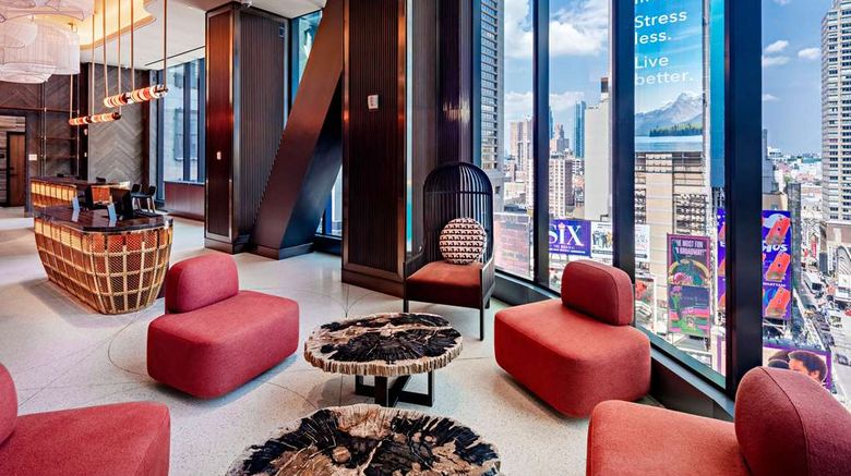<b>Tempo by Hilton New York Times Square Lobby</b>. Images powered by <a href="https://iceportal.shijigroup.com/" title="IcePortal" target="_blank">IcePortal</a>.