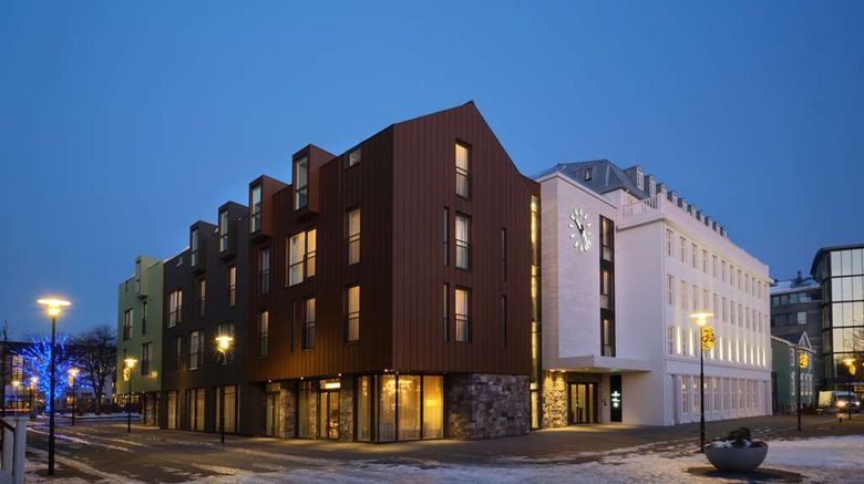Iceland Parliament Hotel, Curio Hilton Exterior. Images powered by <a href="https://iceportal.shijigroup.com" target="_blank" rel="noopener">Ice Portal</a>.