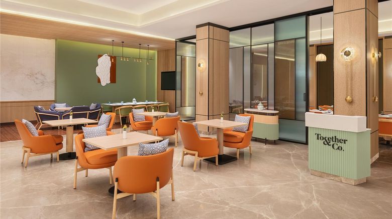 <b>Hilton Garden Inn Surat City Centre Restaurant</b>. Images powered by <a href="https://iceportal.shijigroup.com/" title="IcePortal" target="_blank">IcePortal</a>.