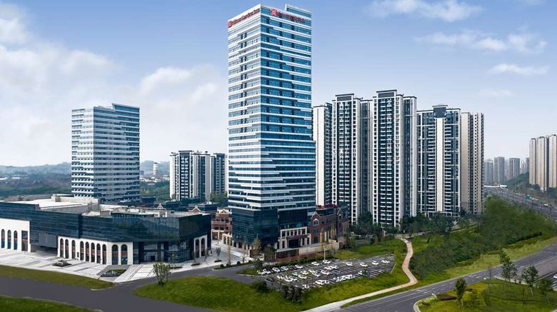 <b>Hilton Garden Inn Zigong High-Tech Zone Exterior</b>. Images powered by <a href="https://iceportal.shijigroup.com/" title="IcePortal" target="_blank">IcePortal</a>.