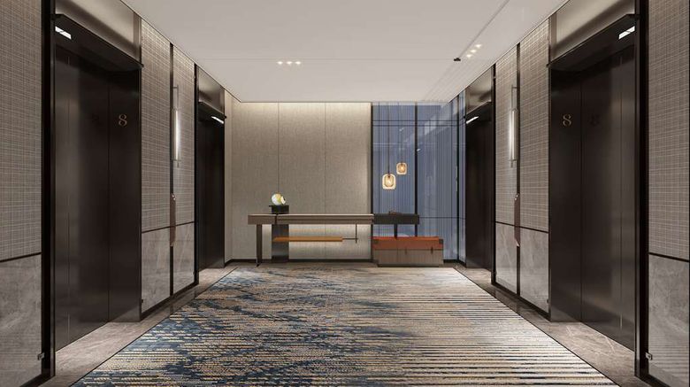 <b>Hilton Wenzhou City Center Lobby</b>. Images powered by <a href="https://iceportal.shijigroup.com/" title="IcePortal" target="_blank">IcePortal</a>.