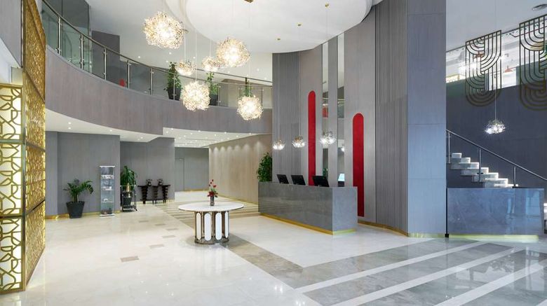 Ramada by Wyndham Doha Old Town Lobby. Images powered by <a href="https://iceportal.shijigroup.com" target="_blank" rel="noopener">Ice Portal</a>.