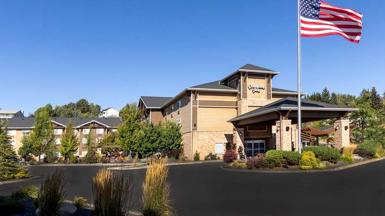 <b>Hampton Inn Pullman Exterior</b>. Images powered by <a href="https://iceportal.shijigroup.com/" title="IcePortal" target="_blank">IcePortal</a>.