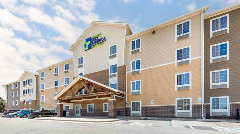 <b>Extended Stay America Select OKC Airport Exterior</b>. Images powered by <a href="https://iceportal.shijigroup.com/" title="IcePortal" target="_blank">IcePortal</a>.