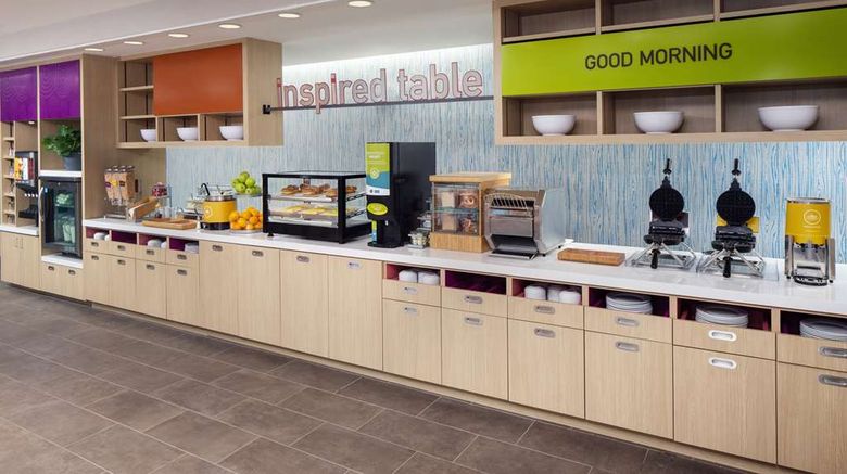 <b>Home2 Suites by Hilton Medical Park Dwtn Restaurant</b>. Images powered by <a href="https://iceportal.shijigroup.com/" title="IcePortal" target="_blank">IcePortal</a>.