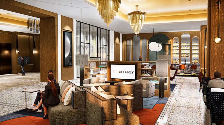 <b>The Godfrey Detroit-Curio Collection Lobby</b>. Images powered by <a href="https://iceportal.shijigroup.com/" title="IcePortal" target="_blank">IcePortal</a>.