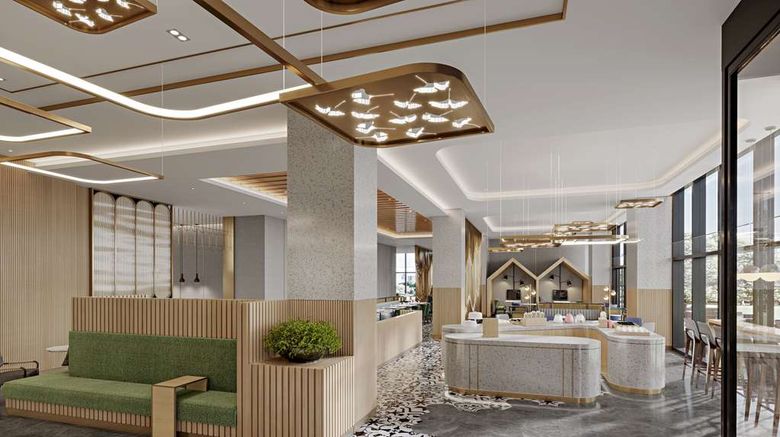 <b>Hilton Garden Inn Daxing Intl Airport Lobby</b>. Images powered by <a href="https://iceportal.shijigroup.com/" title="IcePortal" target="_blank">IcePortal</a>.