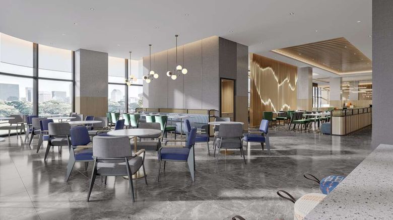 <b>Hilton Garden Inn Daxing Intl Airport Restaurant</b>. Images powered by <a href="https://iceportal.shijigroup.com/" title="IcePortal" target="_blank">IcePortal</a>.