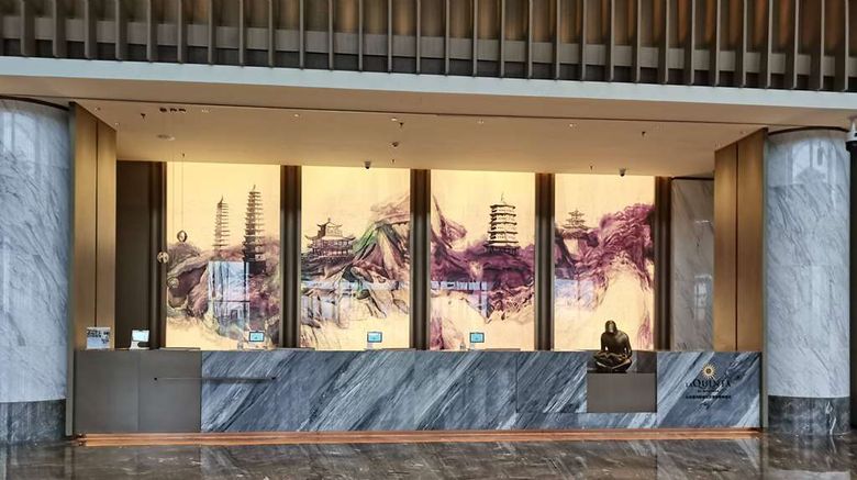 <b>La Quinta Wyndham Shanxi Xiaohe Xincheng Lobby</b>. Images powered by <a href="https://iceportal.shijigroup.com/" title="IcePortal" target="_blank">IcePortal</a>.