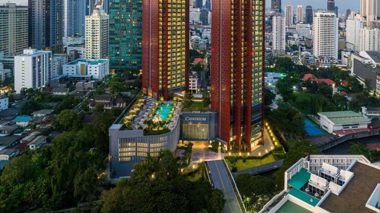 Chatrium Grand Bangkok Exterior. Images powered by <a href="https://iceportal.shijigroup.com" target="_blank" rel="noopener">Ice Portal</a>.