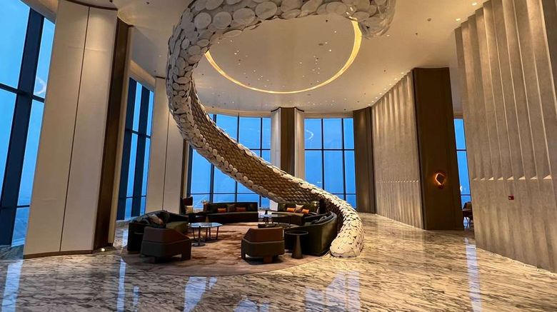 Wyndham Shanxi Xiaohe Xincheng Lobby. Images powered by <a href="https://iceportal.shijigroup.com" target="_blank" rel="noopener">Ice Portal</a>.