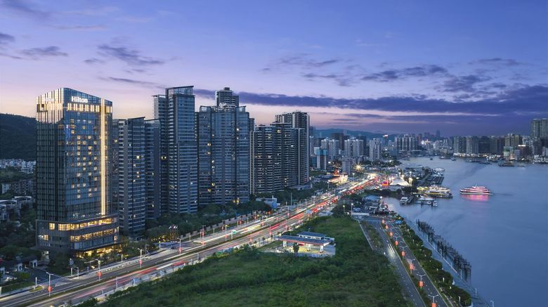 <b>Hilton Zhuhai Exterior</b>. Images powered by <a href="https://iceportal.shijigroup.com/" title="IcePortal" target="_blank">IcePortal</a>.