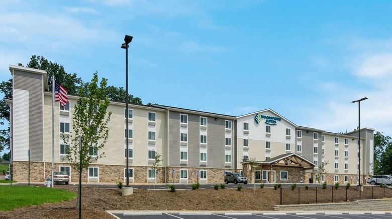 <b>WoodSpring Suites Exterior</b>. Images powered by <a href="https://iceportal.shijigroup.com/" title="IcePortal" target="_blank">IcePortal</a>.