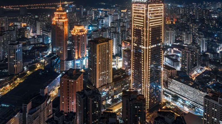 <b>Conrad Chongqing Exterior</b>. Images powered by <a href="https://iceportal.shijigroup.com/" title="IcePortal" target="_blank">IcePortal</a>.
