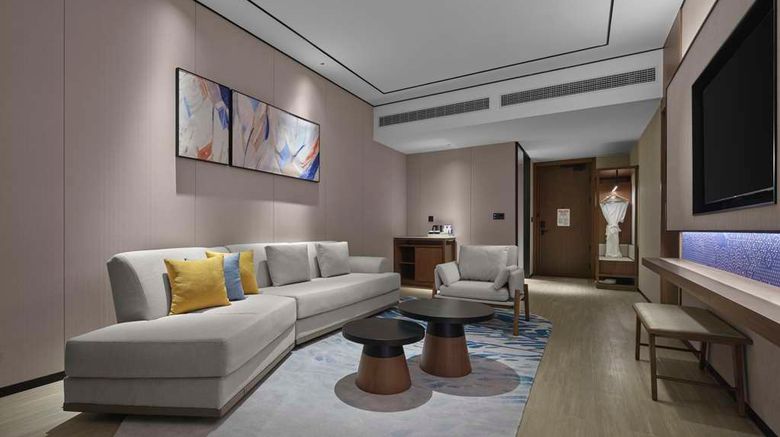 <b>Hilton Garden Inn Ganzhou Longnan Room</b>. Images powered by <a href="https://iceportal.shijigroup.com/" title="IcePortal" target="_blank">IcePortal</a>.