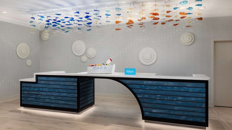 <b>Hilton Garden Inn Ocean City Oceanfront Lobby</b>. Images powered by <a href="https://iceportal.shijigroup.com/" title="IcePortal" target="_blank">IcePortal</a>.
