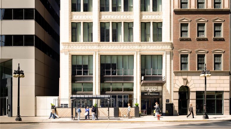 Arlo Chicago Exterior. Images powered by <a href="https://iceportal.shijigroup.com" target="_blank" rel="noopener">Ice Portal</a>.