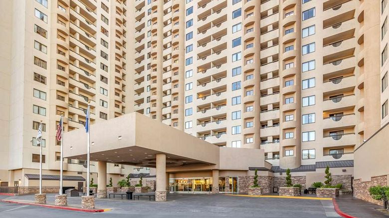 <b>Hilton Vacation Club Polo Towers Exterior</b>. Images powered by <a href="https://iceportal.shijigroup.com/" title="IcePortal" target="_blank">IcePortal</a>.