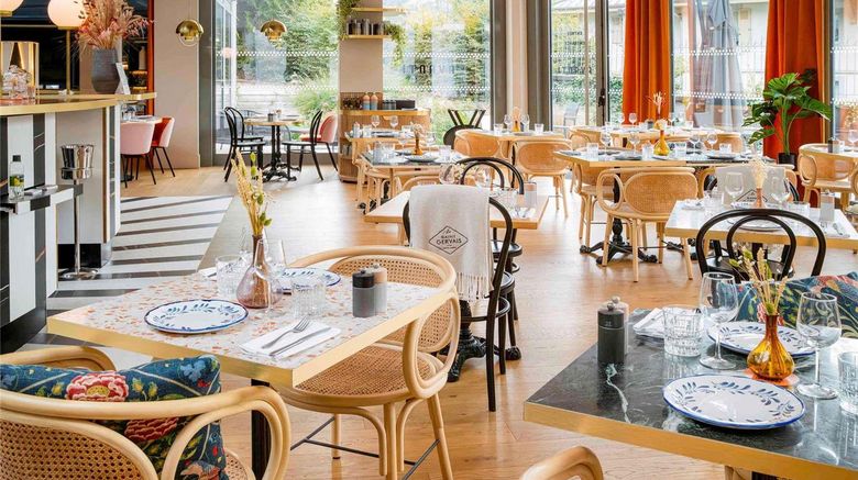 <b>Saint Gervais Hotel & Spa Restaurant</b>. Images powered by <a href="https://iceportal.shijigroup.com/" title="IcePortal" target="_blank">IcePortal</a>.