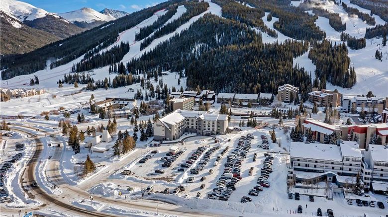 <b>Cambria Hotel Copper Mountain Exterior</b>. Images powered by <a href="https://iceportal.shijigroup.com/" title="IcePortal" target="_blank">IcePortal</a>.