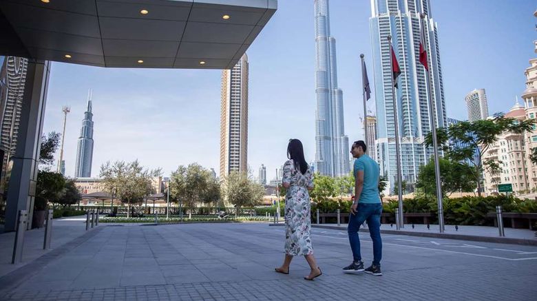 <b>Rove Downtown Dubai Exterior</b>. Images powered by <a href="https://iceportal.shijigroup.com/" title="IcePortal" target="_blank">IcePortal</a>.