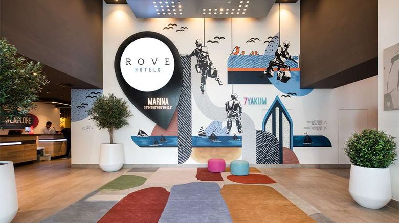 <b>Rove Dubai Marina Lobby</b>. Images powered by <a href="https://iceportal.shijigroup.com/" title="IcePortal" target="_blank">IcePortal</a>.