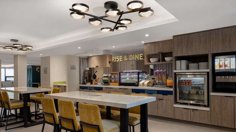 <b>Home2 Suites by Hilton Kingston Restaurant</b>. Images powered by <a href="https://iceportal.shijigroup.com/" title="IcePortal" target="_blank">IcePortal</a>.