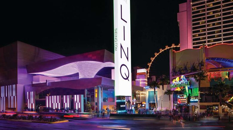 The Linq Las Vegas Hotel Exterior. Images powered by <a href=https://www.travelweekly.com/Hotels/Las-Vegas/