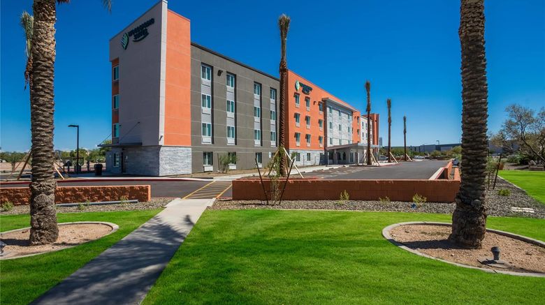WoodSpring Suites Chandler Airport Exterior. Images powered by <a href="https://iceportal.shijigroup.com" target="_blank" rel="noopener">Ice Portal</a>.