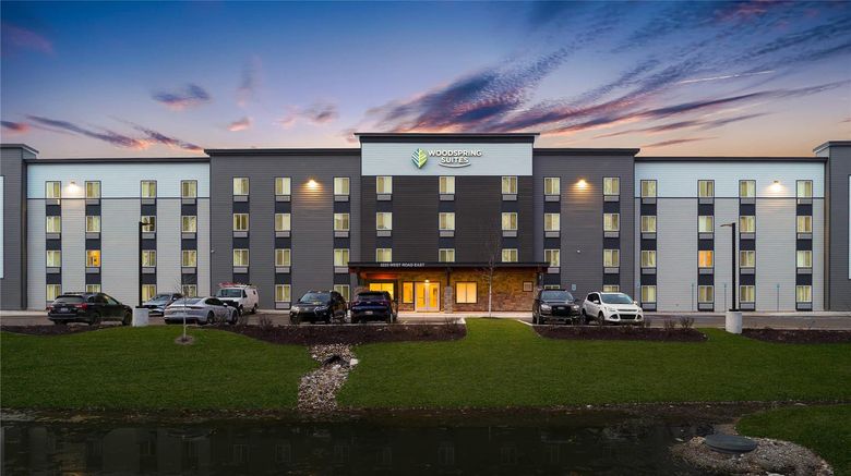 <b>WoodSpring Suites University Area Exterior</b>. Images powered by <a href="https://iceportal.shijigroup.com/" title="IcePortal" target="_blank">IcePortal</a>.