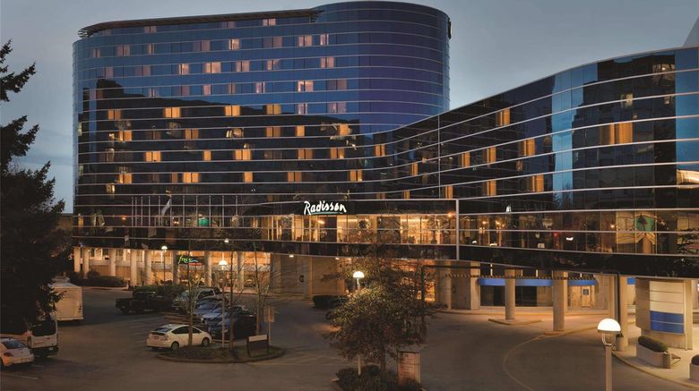 Radisson Hotel Vancouver Airport Exterior. Images powered by <a href="https://iceportal.shijigroup.com" target="_blank" rel="noopener">Ice Portal</a>.