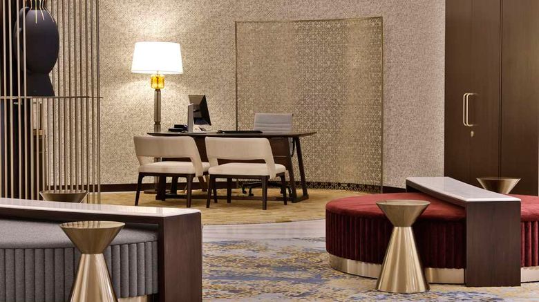 <b>Hilton Garden Inn Dubai Business Bay Lobby</b>. Images powered by <a href="https://iceportal.shijigroup.com/" title="IcePortal" target="_blank">IcePortal</a>.