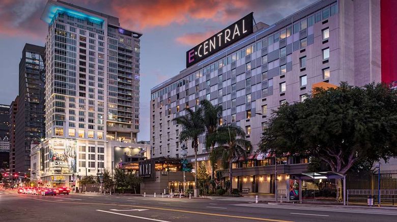 <b>E-Central Downtown Los Angeles Hotel Exterior</b>. Images powered by <a href="https://iceportal.shijigroup.com/" title="IcePortal" target="_blank">IcePortal</a>.
