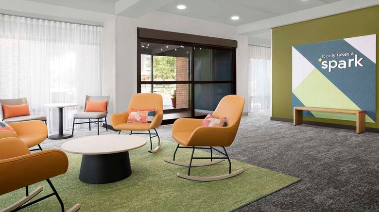 <b>Spark by Hilton NW near Six Flags Lobby</b>. Images powered by <a href="https://iceportal.shijigroup.com/" title="IcePortal" target="_blank">IcePortal</a>.
